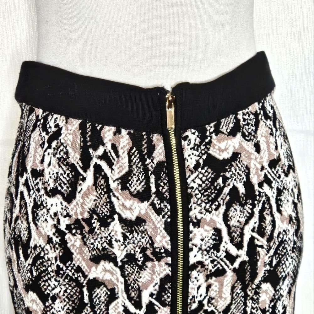 Cache Black & Taupe Snake Look Print Double Back … - image 3